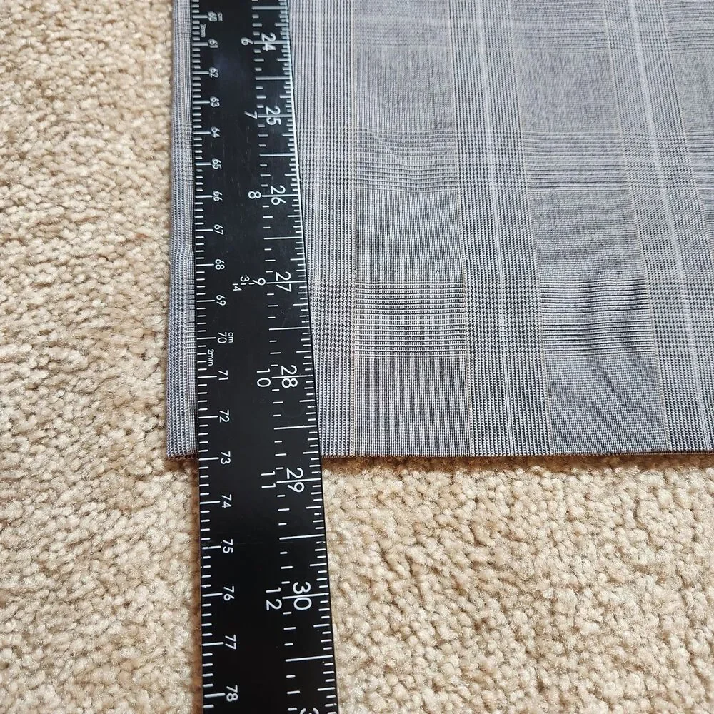 Banana Republic Dress Pants Men 32X30(29) Gray Plaid Straight Leg
